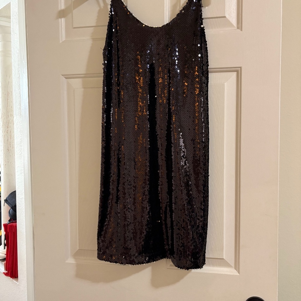 Black sequin dress